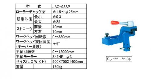 JAG-02SP　小型精密外径端面研削盤